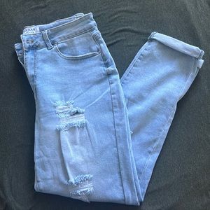 Wax Jeans ripped high-wasted.